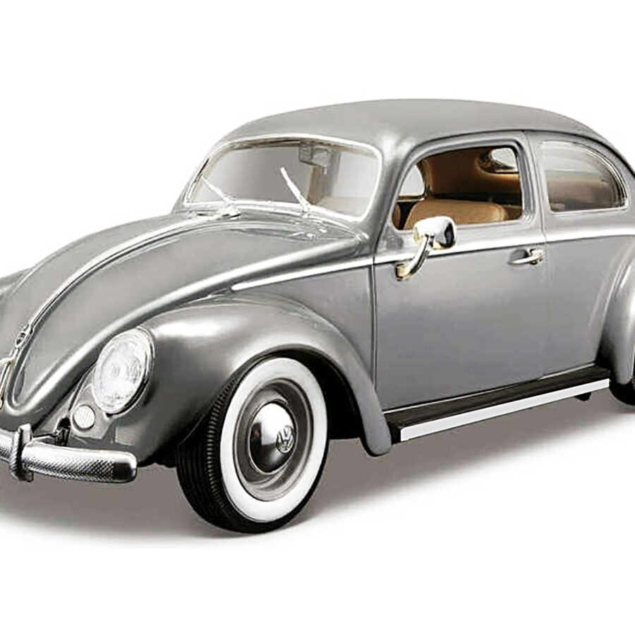 1955 Volkswagen Kafer Beetle Gray 1/18 Diecast Model Car by Bburago Automotive