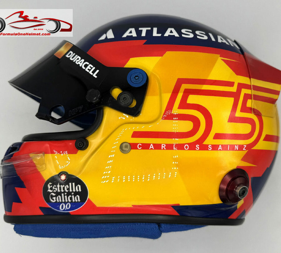 Carlos Sainz 2025 F1 Helmet Williams F1 Monaco GP Track Art