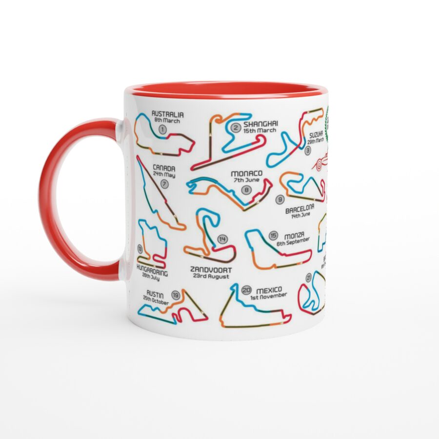 2026 Formula 1 Calendar Mugs - F1 2026 Season Fixture Mugs - All F1 Races Alpine F1 Team