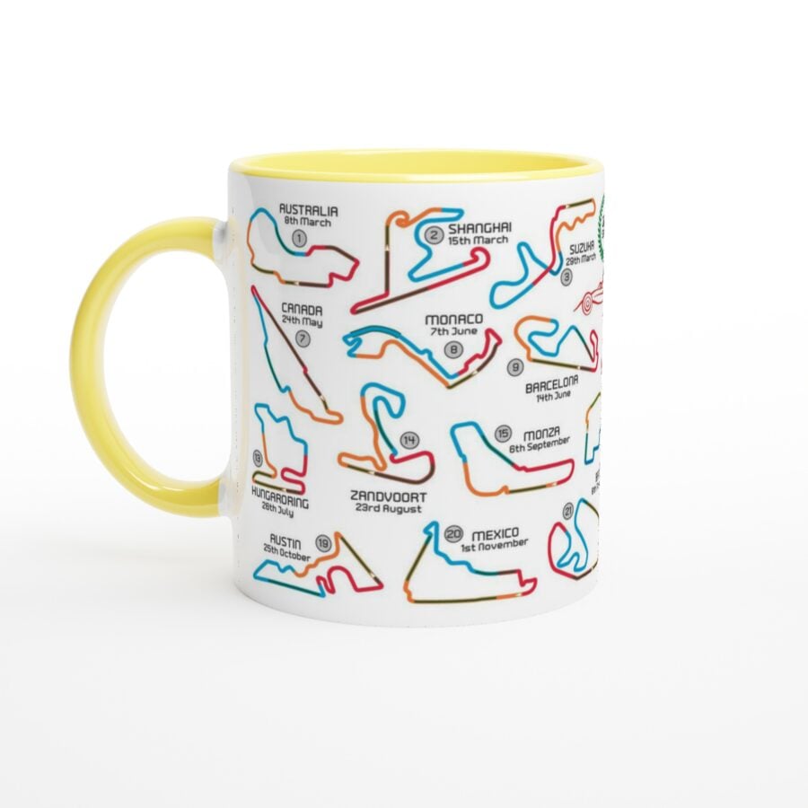 2026 Formula 1 Calendar Mugs - F1 2026 Season Fixture Mugs - All F1 Races Alpine F1 Team