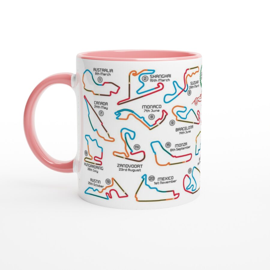2026 Formula 1 Calendar Mugs - F1 2026 Season Fixture Mugs - All F1 Races Alpine F1 Team
