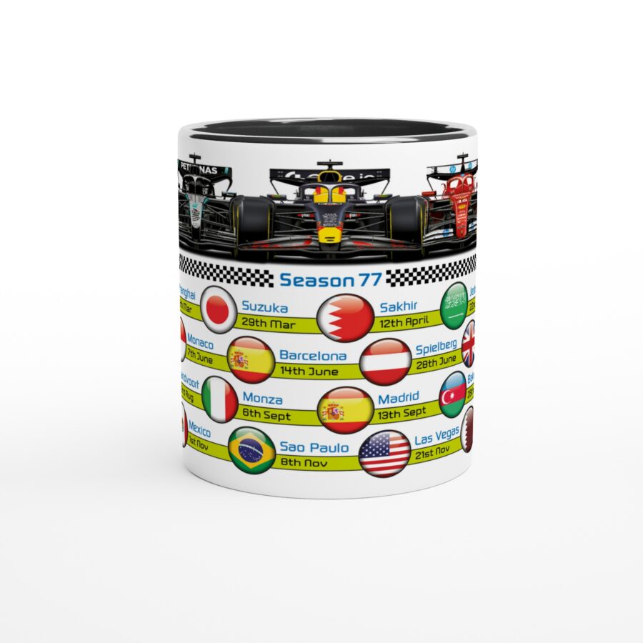 2026 Formula 1 Calendar Country Flag Mugs - All F1 Races Alpine F1 Team