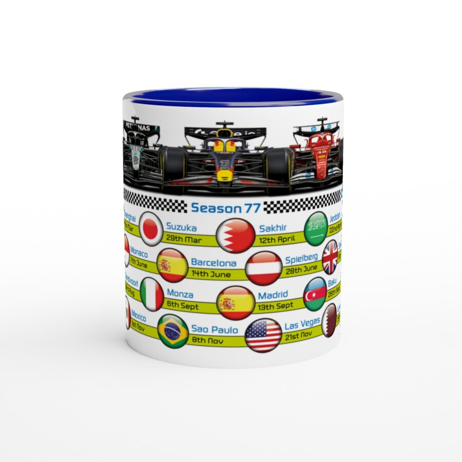 2026 Formula 1 Calendar Country Flag Mugs - All F1 Races Alpine F1 Team