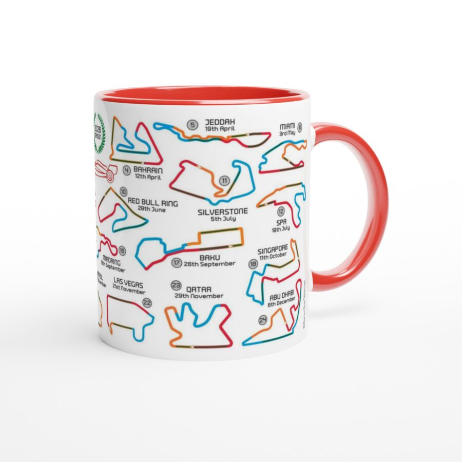 2026 Formula 1 Calendar Mugs - F1 2026 Season Fixture Mugs - All F1 Races Alpine F1 Team