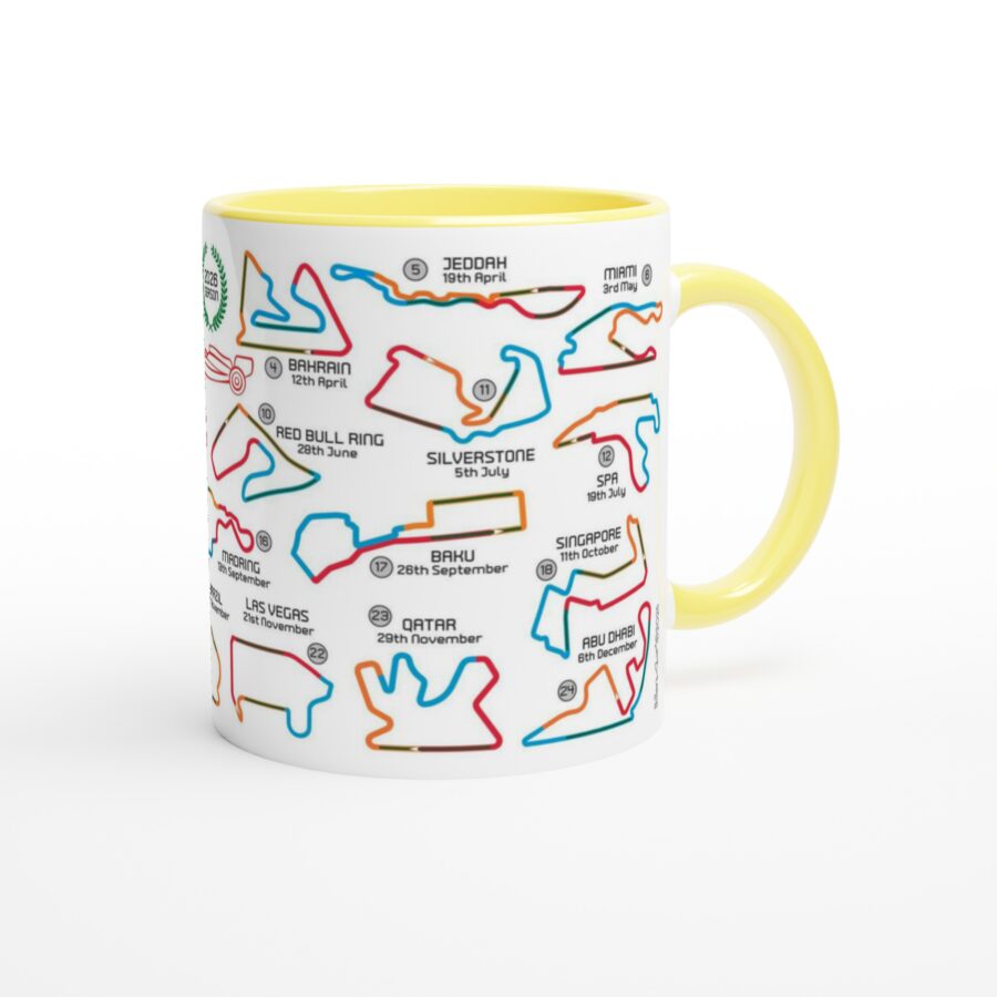 2026 Formula 1 Calendar Mugs - F1 2026 Season Fixture Mugs - All F1 Races Alpine F1 Team