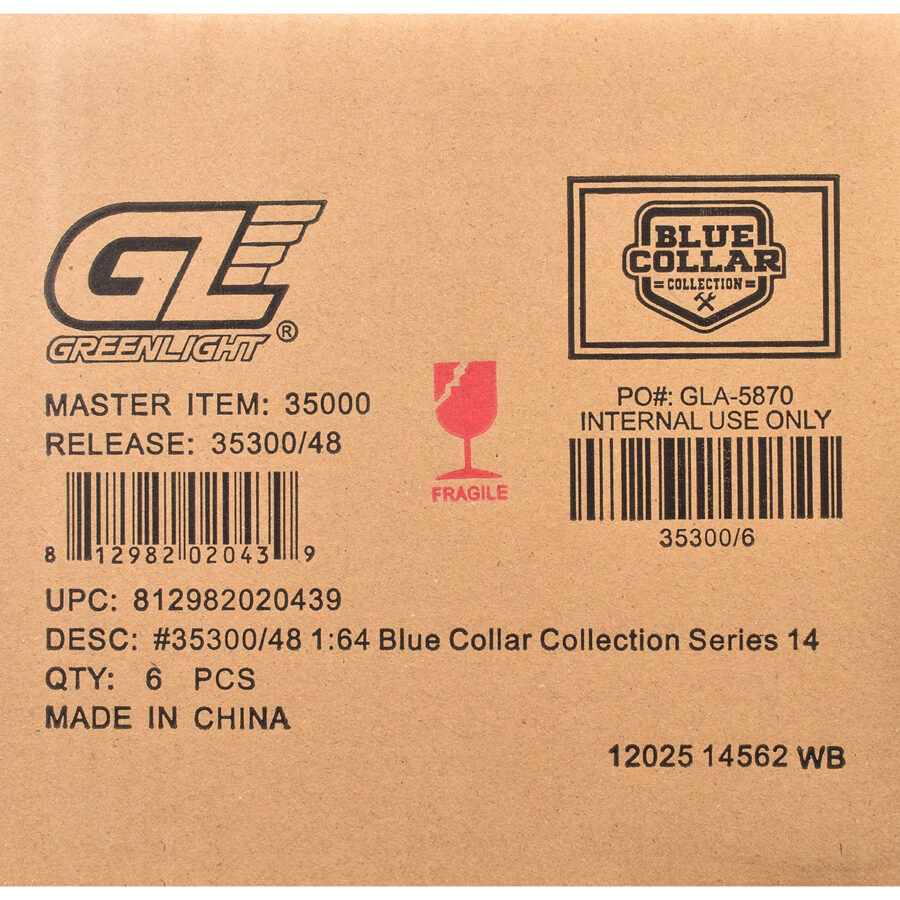 "Blue Collar Collection" Series 14 Set of 6 pieces 1/64 Diecast Model Cars by Greenlight Automotive