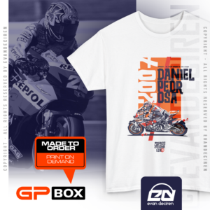 Daniel Pedrosa 2007 MotoGP T-Shirt | MotoGP Legend Racing Tee | Repsol Honda Motorcycle Shirt  by Evan DeCiren Store