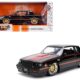 1987 Buick Grand National Black with Matt Red Hood and Stripes "Bigtime Muscle" Series 1/24 Diecast Model Car by Jada 1987 Buick Grand National Black with Matt Red Hood and Stripes "Bigtime Muscle" Series 1/24 Diecast Model Car by Jada