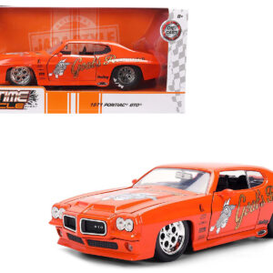 1971 Pontiac GTO "Goat's Revenge" Orange with Graphics "Bigtime Muscle" Series 1/24 Diecast Model Car by Jada from the Sports Car Racing Collectibles store collection.