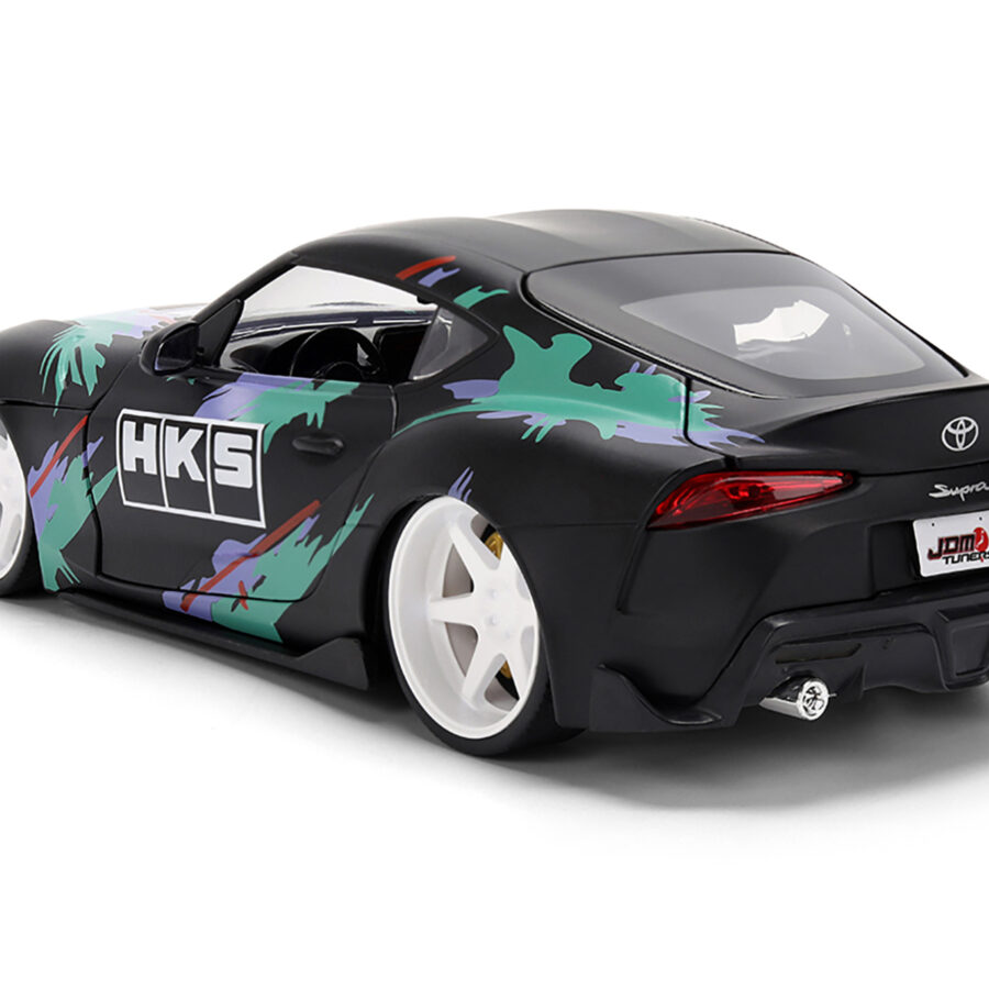 2020 Toyota GR Supra "HKS" Matt Black with Graphics "JDM Tuners" Series 1/24 Diecast Model Car by Jada Automotive