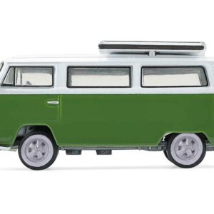 1968 Volkswagen Type II Microbus Green and White "Barrett-Jackson" Series 16 1/64 Diecast Model Car by Greenlight by Diecast Mania