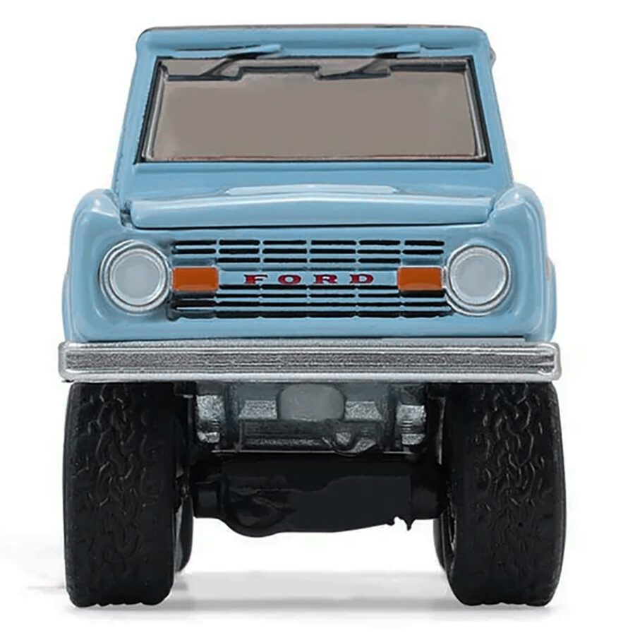 1972 Ford Bronco Custom SUV Light Blue with Black Top "Barrett-Jackson" Series 16 1/64 Diecast Model Car by Greenlight Automotive