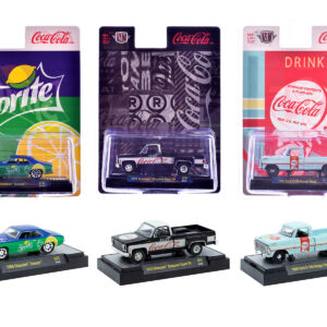"Sodas" Set of 3 pieces Release 55 Limited Edition to 10000 pieces Worldwide 1/64 Diecast Model Cars by M2 Machines  by Diecast Mania