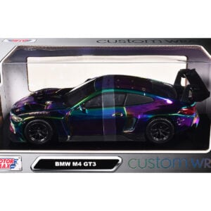 BMW M4 GT3 Chameleon Chrome "Custom Wrap" Series 1/24 Diecast Model Car by Motormax by Diecast Mania