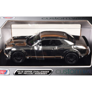 2018 Dodge Challenger SRT Hellcat Widebody Chrome "Custom Wrap" Series 1/24 Diecast Model Car by Motormax  by Diecast Mania