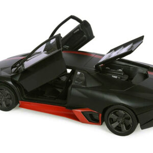 Lamborghini Reventon Matt Black with Red Stripes "Satin Paint" Series 1/24 Diecast Model Car by Motormax from the Automotive store collection.