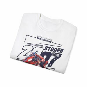 Casey Stoner 2007 World Champion T-Shirt | MotoGP Legend Racing Shirt | Ducati Racing Graphic Tee from the MotoGP Clothing & Merchandise store collection.