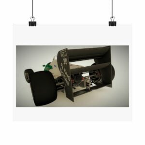 Benetton B186 - The Benetton B186 is a Formula One racing car, built and raced by the Benetton team for the 1986 Formula One World Championship. It was the first car to be constructed and raced by Benetton, which had bought the Toleman team at the end of 1985 after several years of sponsoring it and other teams, including Alfa Romeo and Tyrrell. The B186 was a competitive car: in the hands of drivers Gerhard Berger and Teo Fabi, it set two pole positions, three fastest laps, and was victorious at the 1986 Mexican Grand Prix. from the Vintage F1 Teams store collection.