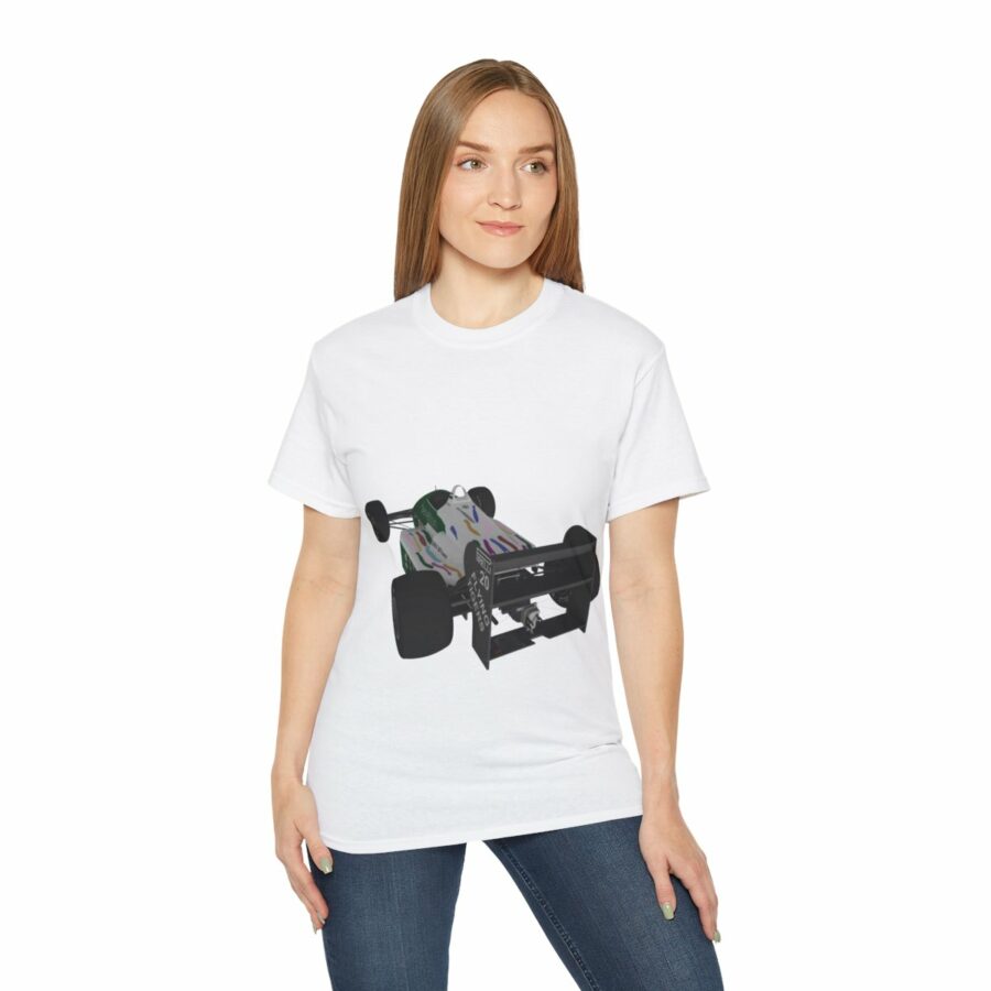 Plain White Tee Benetton B186 F1 Car F1 Jackets