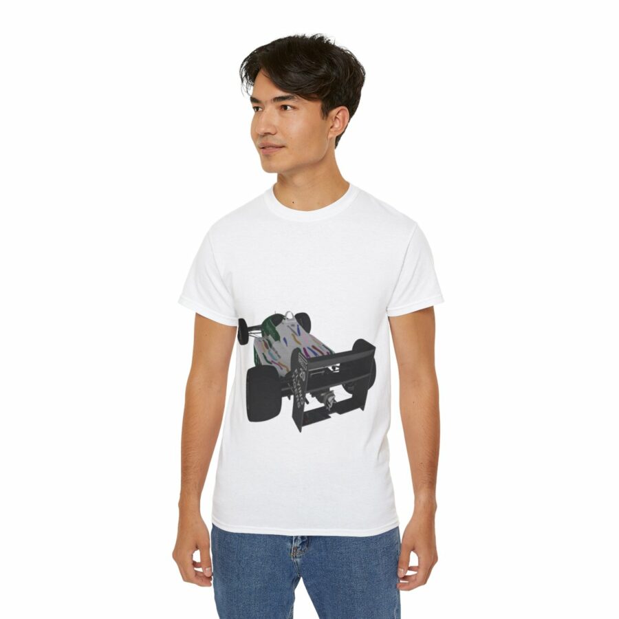 Plain White Tee Benetton B186 F1 Car F1 Jackets