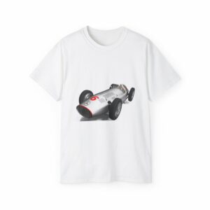 Plain White Tee - Mercedes W154 Silver Arrows  by Racing Illustrations