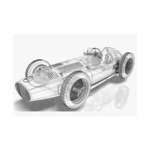 Mercedes W154 3D Wireframe F1 Artwork from the F1 Jackets store collection.
