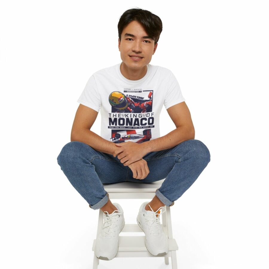 Ayrton Senna T-Shirt Formula One Legend Racing | 1991 Monaco Grand Prix | The King of Monaco Racing Shirt | F1 Legend Gift F1 Jackets