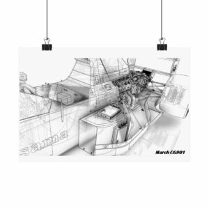 Leyton House March CG901 3D WIreframe from the F1 Clothing store collection.