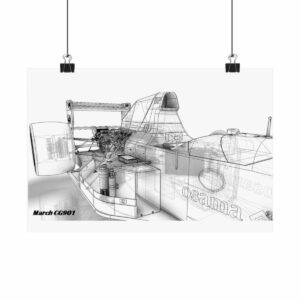 Leyton House March CG901 3D Wireframe from the F1 Clothing store collection.