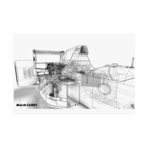 Leyton House March CG901 3D Wireframe from the F1 Clothing store collection.