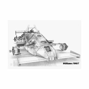 Williams FW07 3D Wireframe Model from the F1 Clothing store collection.