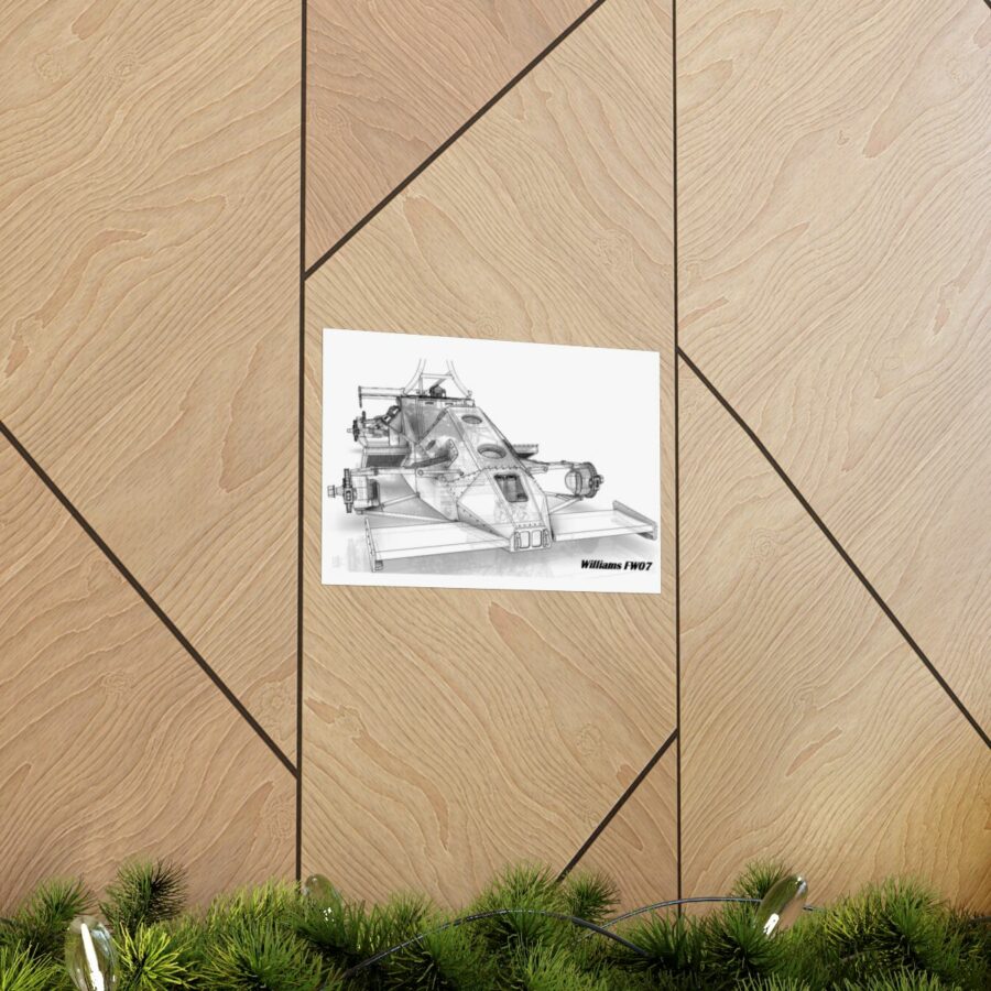 Williams FW07 3D Wireframe Model Automotive