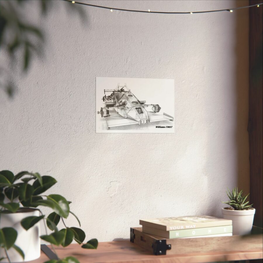 Williams FW07 3D Wireframe Model Automotive