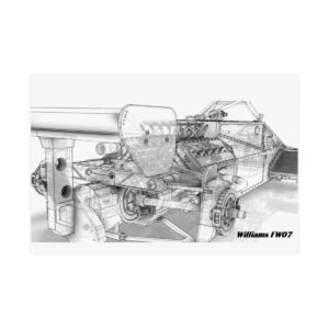 Williams FW07 3D Wireframe Model from the F1 Clothing store collection.