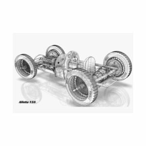 Alfa Romeo Alfetta 158 3D Wireframe from the F1 Clothing store collection.