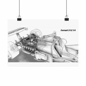 Ferrari 312 T4 3D Wireframe Artwork from the Formula 1 Memorabilia store collection.