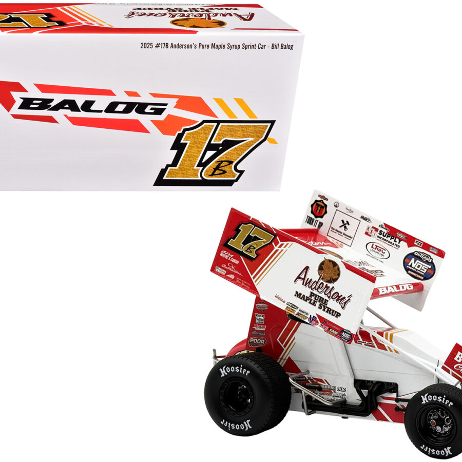Winged Sprint Car #17B Bill Balog "Anderson's Pure Maple Syrup" (2025) 1/18 Diecast Model Car by ACME Automotive