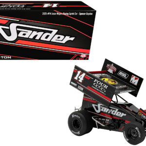 Winged Sprint Car #14 Spencer Bayston "Four CCCC's Construction - Sander" Jason Meyers Racing (2025) 1/18 Diecast Model Car by ACME from the Sports Car Racing Collectibles store collection.