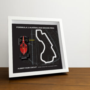 F1 Framed - Australian GP - Albert Park Circuit | Various Cars | F1 Wall Art | Circuit Frame | F1 Gift | Framed F1 Art | Formula One - 01 - Red Bull F1 RB19 11 Perez  by BoxBox24