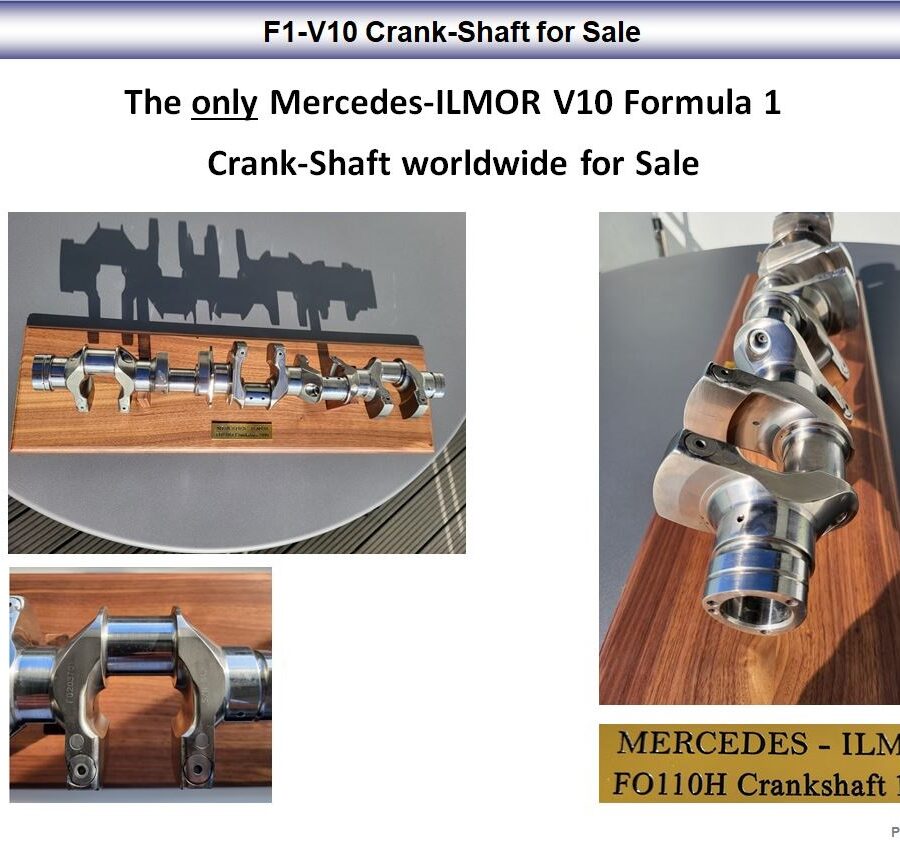 Mercedes-Ilmor V10 F1 CRANK-SHAFT from the Formula 1 Memorabilia store collection.
