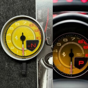 Ferrari 488 Tachometer Keychain – Inspired Redline Design Yellow Edition Lewis Hamilton by ADDICT