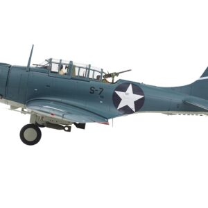 Douglas SBD-3 Dauntless Aircraft "Dusty Kleiss S-7 Scouting Six USS Enterprise" (1942) United States Navy "Premium Collection" 1/32 Diecast Model by Hobby Master Sports Car Racing Model Cars by Diecast Mania