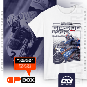 Michael Doohan T-Shirt | GP500 1992 Vol.1 | MotoGP Vintage Racing Tee Retro Motorbike Legend from the Cal Crutchlow store collection.