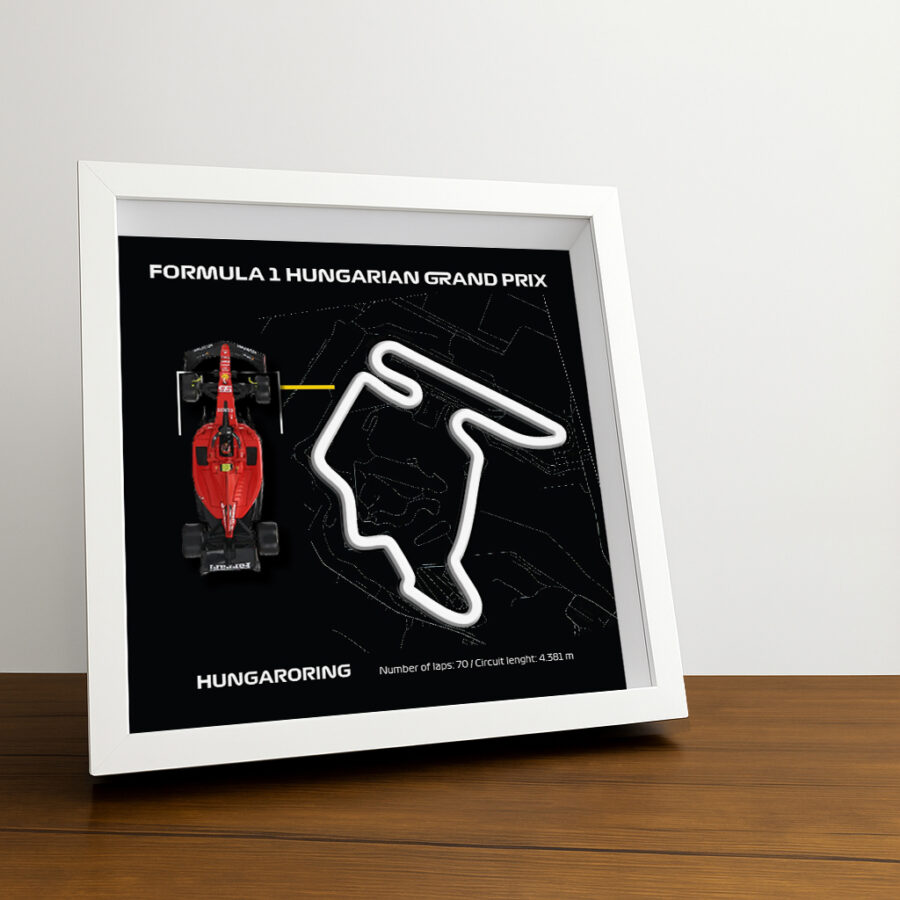F1 Framed - Hungarian GP - Hungaroring | Various Cars | F1 Wall Art | Circuit Frame | F1 Gift | Framed F1 Art | Formula One - 01 - Red Bull F1 RB19 11 Perez Hungary GP - Hungaroring Track Art