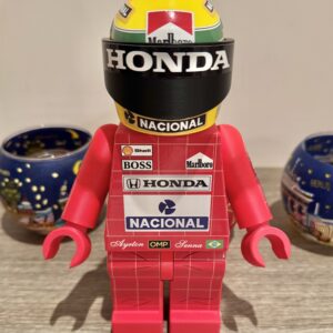 F1 Figura Minifigure XXL Ayrton Senna 1990 McLaren World Champion team GP size XXL F1 Drivers by RacingModelCar