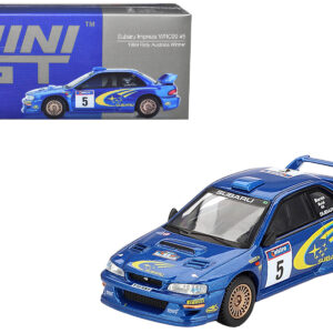 Subaru Impreza WRC99 #5 Richard Burns - Robert Reid Winner "Rally Australia" (1999) Limited Edition 1/64 Diecast Model Car by Mini GT from the Sports Car Racing Collectibles store collection.