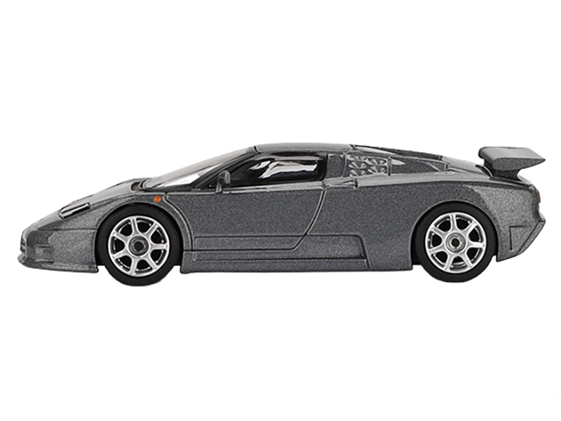 Bugatti EB110 Super Sport Grigio Scuro Dark Gray Metallic Limited Edition 1/64 Diecast Model Car by Mini GT Automotive