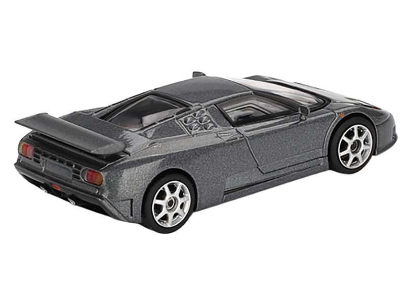 Bugatti EB110 Super Sport Grigio Scuro Dark Gray Metallic Limited Edition 1/64 Diecast Model Car by Mini GT Automotive