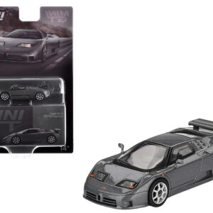 Bugatti EB110 Super Sport Grigio Scuro Dark Gray Metallic Limited Edition 1/64 Diecast Model Car by Mini GT from the Sports Car Racing Collectibles store collection.