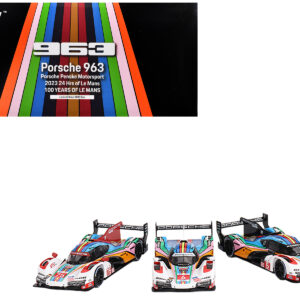 Porsche 963 "Porsche Penske Motorsport" 24 Hours of Le Mans (2023) Set of 3 Cars Limited Edition to 3000 pieces Worldwide 1/64 Diecast Model Car by Mini GT from the Sports Car Racing Model Cars store collection.